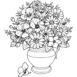 Disegno da colorare: Mazzo di fiori (Natura) #160813 - Pagine da Colorare Stampabili Gratuite