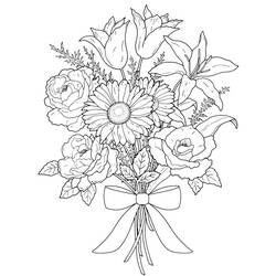 Disegno da colorare: Mazzo di fiori (Natura) #160879 - Pagine da Colorare Stampabili Gratuite
