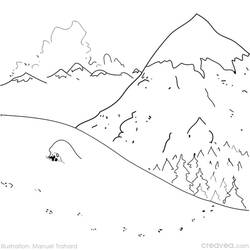 Disegno da colorare: Montagna (Natura) #156479 - Pagine da Colorare Stampabili Gratuite
