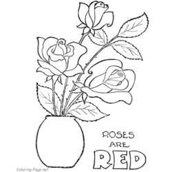 Disegno da colorare: Rose (Natura) #161924 - Pagine da Colorare Stampabili Gratuite