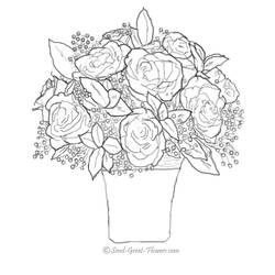 Disegno da colorare: Rose (Natura) #161985 - Pagine da Colorare Stampabili Gratuite