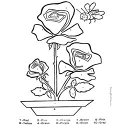 Disegno da colorare: Rose (Natura) #162043 - Pagine da Colorare Stampabili Gratuite