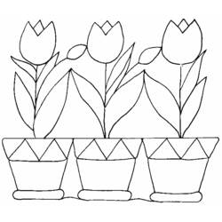 Disegno da colorare: Tulipano (Natura) #161623 - Pagine da Colorare Stampabili Gratuite
