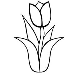 Disegno da colorare: Tulipano (Natura) #161652 - Pagine da Colorare Stampabili Gratuite