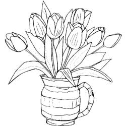 Disegno da colorare: Tulipano (Natura) #161653 - Pagine da Colorare Stampabili Gratuite