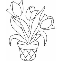 Disegno da colorare: Tulipano (Natura) #161656 - Pagine da Colorare Stampabili Gratuite