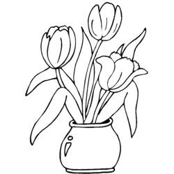 Disegno da colorare: Tulipano (Natura) #161665 - Pagine da Colorare Stampabili Gratuite