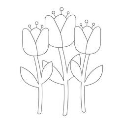 Disegno da colorare: Tulipano (Natura) #161687 - Pagine da Colorare Stampabili Gratuite