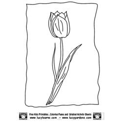Disegno da colorare: Tulipano (Natura) #161712 - Pagine da Colorare Stampabili Gratuite