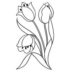 Disegno da colorare: Tulipano (Natura) #161748 - Pagine da Colorare Stampabili Gratuite