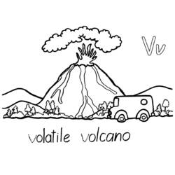 Disegno da colorare: Vulcano (Natura) #166617 - Pagine da Colorare Stampabili Gratuite