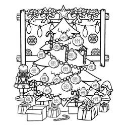 Disegne da colorare: albero di Natale - Pagine da Colorare Stampabili Gratuite