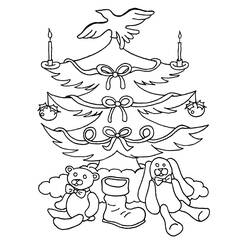 Disegno da colorare: albero di Natale (Oggetti) #167537 - Pagine da Colorare Stampabili Gratuite