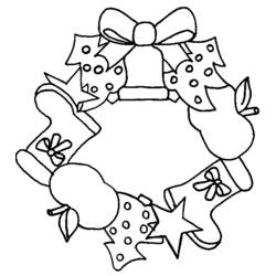 Disegno da colorare: Ghirlanda natalizia (Oggetti) #169387 - Pagine da Colorare Stampabili Gratuite