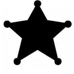 Disegno da colorare: stella dello sceriffo (Oggetti) #118662 - Pagine da Colorare Stampabili Gratuite
