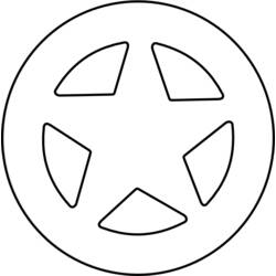 Disegno da colorare: stella dello sceriffo (Oggetti) #118684 - Pagine da Colorare Stampabili Gratuite