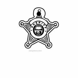 Disegno da colorare: stella dello sceriffo (Oggetti) #118718 - Pagine da Colorare Stampabili Gratuite