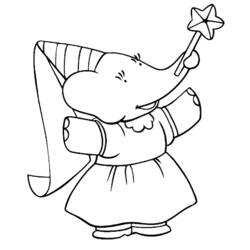 Disegni da colorare: Babar - Pagine da Colorare Stampabili Gratuite