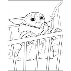 Disegni da colorare: Baby Yoda - Pagine da Colorare Stampabili Gratuite