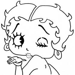 Disegni da colorare: Betty Boop - Pagine da Colorare Stampabili Gratuite