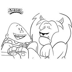 Disegni da colorare: Captain Underpants - Pagine da Colorare Stampabili Gratuite