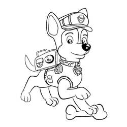 Disegni da colorare: Chase PAW Patrol - Pagine da Colorare Stampabili Gratuite