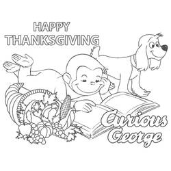 Disegni da colorare: Curious George - Pagine da Colorare Stampabili Gratuite