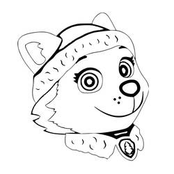 Disegni da colorare: Everest PAW Patrol - Pagine da Colorare Stampabili Gratuite