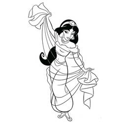 Disegni da colorare: Jasmine - Pagine da Colorare Stampabili Gratuite