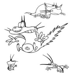 Disegni da colorare: Oggy - Pagine da Colorare Stampabili Gratuite