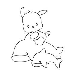 Disegni da colorare: Pochacco - Pagine da Colorare Stampabili Gratuite