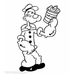 Disegni da colorare: Popeye - Pagine da Colorare Stampabili Gratuite