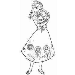 Disegni da colorare: Princess Anna - Pagine da Colorare Stampabili Gratuite