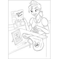 Disegni da colorare: Princess Tiana - Pagine da Colorare Stampabili Gratuite