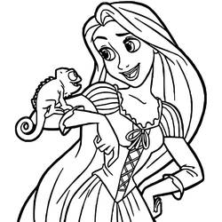 Disegni da colorare: Rapunzel - Pagine da Colorare Stampabili Gratuite