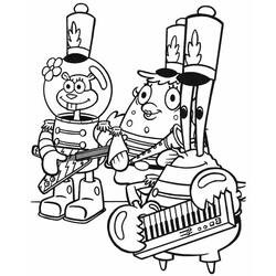 Disegni da colorare: Sandy Cheeks - Pagine da Colorare Stampabili Gratuite
