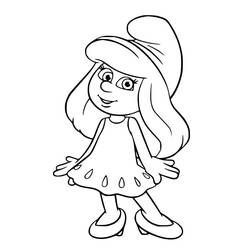 Disegni da colorare: Smurfette - Pagine da Colorare Stampabili Gratuite