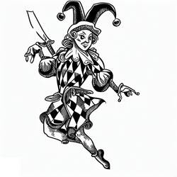 Disegni da colorare: Arlecchino - Pagine da Colorare Stampabili Gratuite