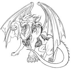 Disegni da colorare: Chimera - Pagine da Colorare Stampabili Gratuite