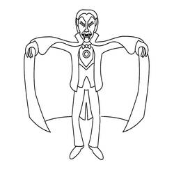 Disegni da colorare: Dracula - Pagine da Colorare Stampabili Gratuite