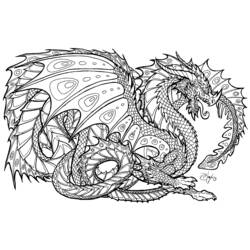 Disegni da colorare: Drago - Pagine da Colorare Stampabili Gratuite