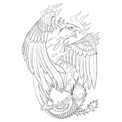 Disegni da colorare: Fenice - Pagine da Colorare Stampabili Gratuite