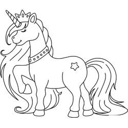 Disegni da colorare: Principessa Unicorno - Pagine da Colorare Stampabili Gratuite