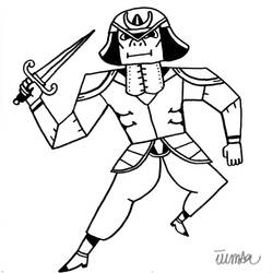 Disegno da colorare: Samurai (Personaggi Fantasy e Avventura) #107300 - Pagine da Colorare Stampabili Gratuite