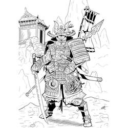 Disegno da colorare: Samurai (Personaggi Fantasy e Avventura) #186148 - Pagine da Colorare Stampabili Gratuite