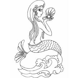 Disegno da colorare: Sirena (Personaggi Fantasy e Avventura) #147157 - Pagine da Colorare Stampabili Gratuite