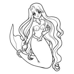 Disegno da colorare: Sirena (Personaggi Fantasy e Avventura) #147161 - Pagine da Colorare Stampabili Gratuite