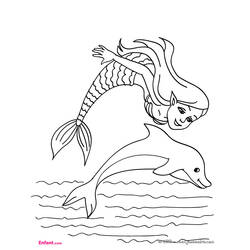 Disegno da colorare: Sirena (Personaggi Fantasy e Avventura) #147162 - Pagine da Colorare Stampabili Gratuite