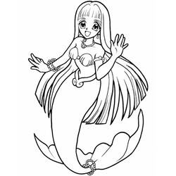 Disegno da colorare: Sirena (Personaggi Fantasy e Avventura) #147164 - Pagine da Colorare Stampabili Gratuite