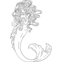 Disegno da colorare: Sirena (Personaggi Fantasy e Avventura) #147193 - Pagine da Colorare Stampabili Gratuite